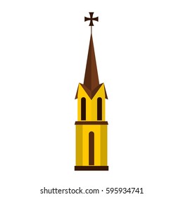 Church icon in flat style isolated on white background vector illustration