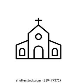 Church Icon Flat Style Trendy Stylist Simple