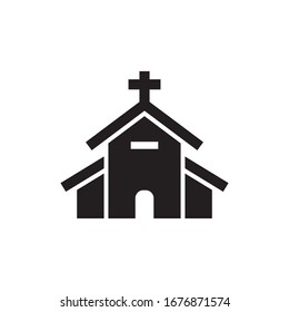 church icon glyph style design vector illustration