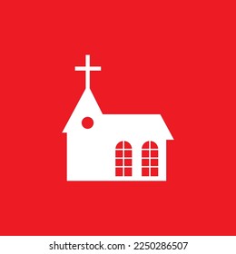 Icono de la iglesia, plantilla de recursos gráficos, ilustración vectorial.