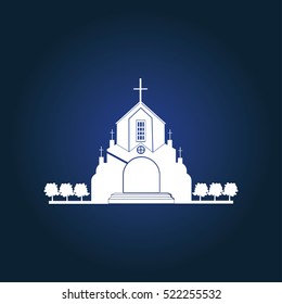 Church icon illustration isolated vector sign symbol
