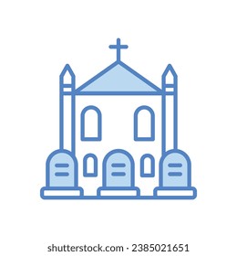 Church icon isolate white background vector stock illustration