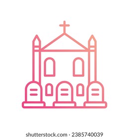 Church icon isolate white background vector stock illustration