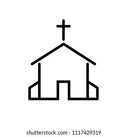 church icon isolated on white backgroud. vector icon