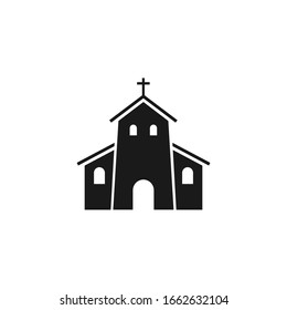 church icon isolated on white, Vector Illustration 