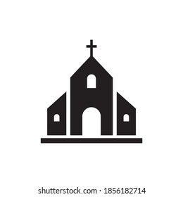 Church icon isolated on white background