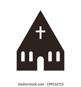 Church icon isolated on white background