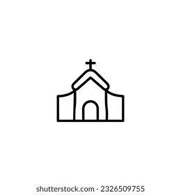 Church icon. Isolated on white background. Vector illustration