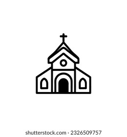 Church icon. Isolated on white background. Vector illustration