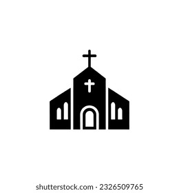 Church icon. Isolated on white background. Vector illustration
