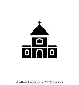 Church icon. Isolated on white background. Vector illustration