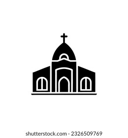 Church icon. Isolated on white background. Vector illustration