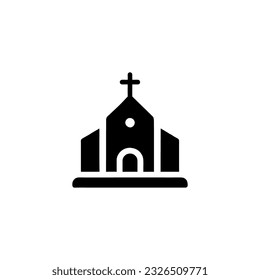 Church icon. Isolated on white background. Vector illustration