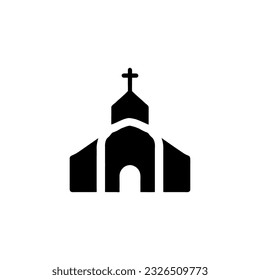 Church icon. Isolated on white background. Vector illustration