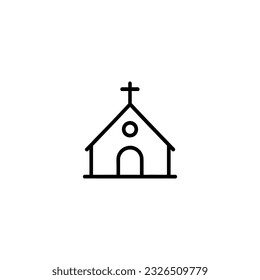 Church icon. Isolated on white background. Vector illustration