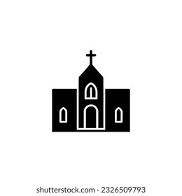 Church icon. Isolated on white background. Vector illustration