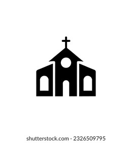 Church icon. Isolated on white background. Vector illustration
