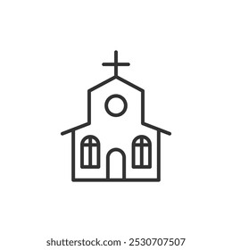 Church icon isolated on white background. Religion symbol modern, simple, vector, icon for website design, mobile app, ui. Vector Illustration