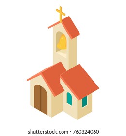 Church icon. Isometric illustration of church vector icon for web