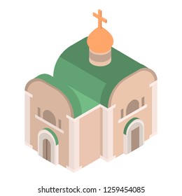 Church icon. Isometric of church vector icon for web design isolated on white background