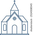 Church Icon line art simple vector