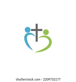 Church icon logo design template