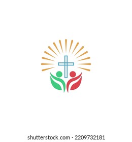 Plantilla de diseño de logotipo de iconos de la iglesia