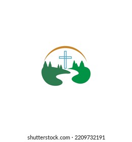Plantilla de diseño de logotipo de iconos de la iglesia
