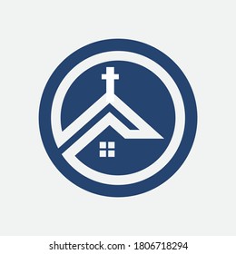 church icon or logo isolated sign symbol vector illustration