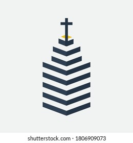 church icon or logo isolated sign symbol vector illustration