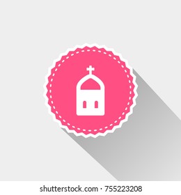 Church icon with long shadow
