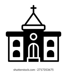 Church Icon Mixed Vector Illustration