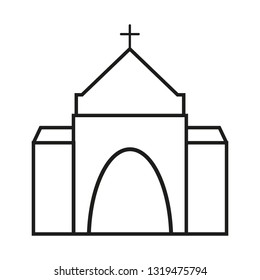 Church of icon on the white background