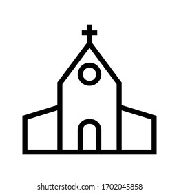 Church icon on white background