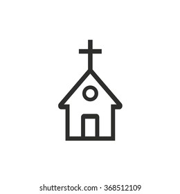 Church  icon  on white background. Vector illustration.