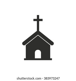 Church  icon  on white background. Vector illustration.