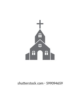 Church icon on white background. Vector illustration