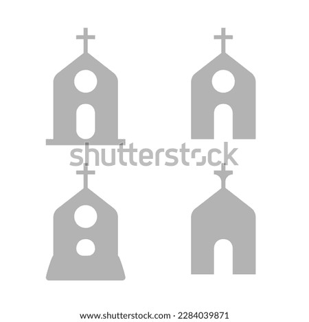 church icon on a white background, vector illustration