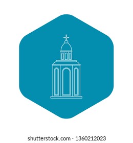 Church icon. Outline illustration of church vector icon for web