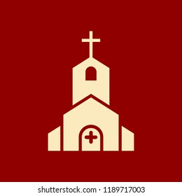 Church icon, Religion building, christian, christianity temple icon with add sign. Church icon and new, plus, positive symbol. Vector