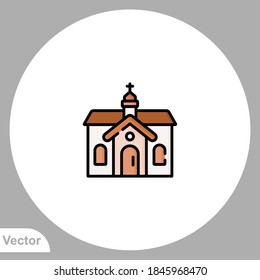 Church icon sign vector,Symbol, logo illustration for web and mobile