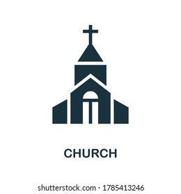 Church icon. Simple element from religion collection. Creative Church icon for web design, templates, infographics and more