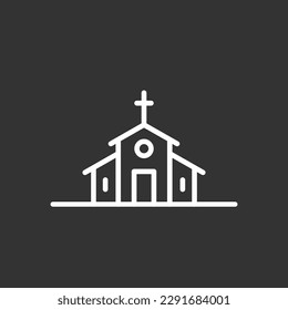 Church icon. Simple element from religion collection.