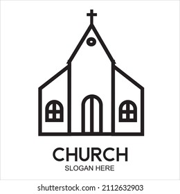 Church icon, Simple and flat Church logo 