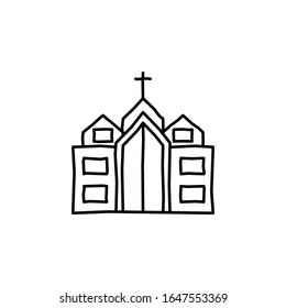Church icon. Simple line, outline vector elements of Patrick's day icons for ui and ux, website or mobile application