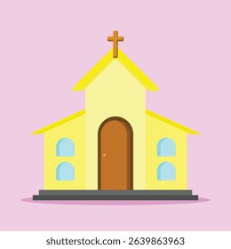 Church icon. Subtable to place on christmas day, celebration, etc.