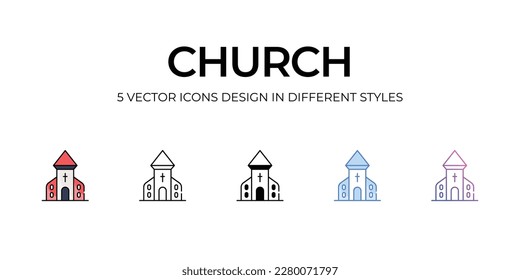Church icon. Suitable for Web Page, Mobile App, UI, UX and GUI design.