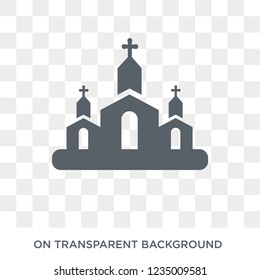 Church icon. Trendy flat vector Church icon on transparent background from Religion collection. 