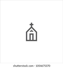 Church icon vector