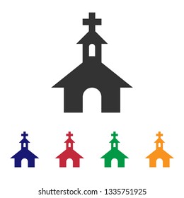 Church icon vector